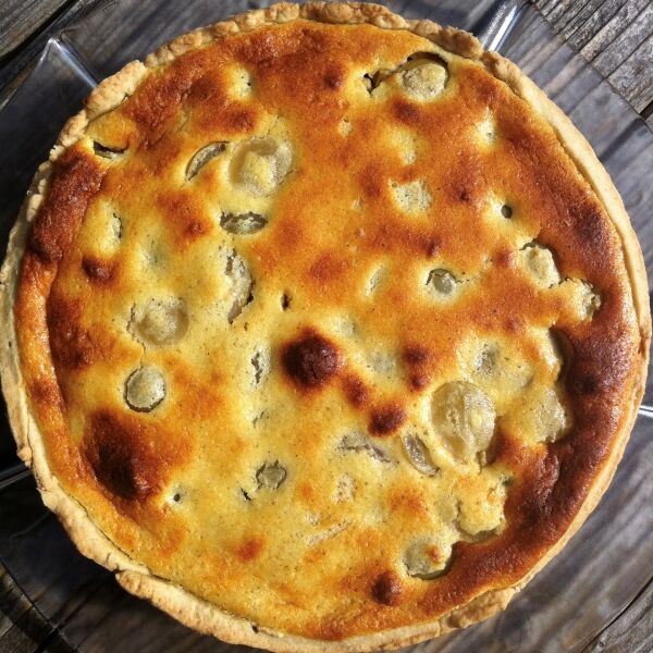 Traubenkuchen mit Vanille-Rahmguss