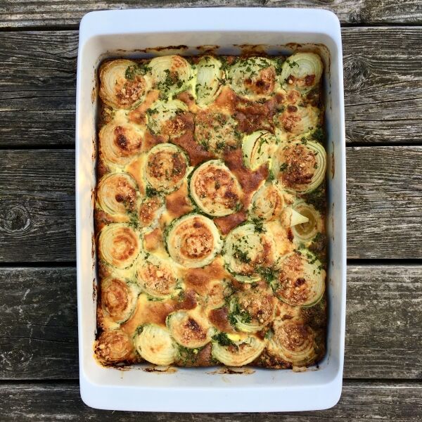 Überbackene Zwiebeln