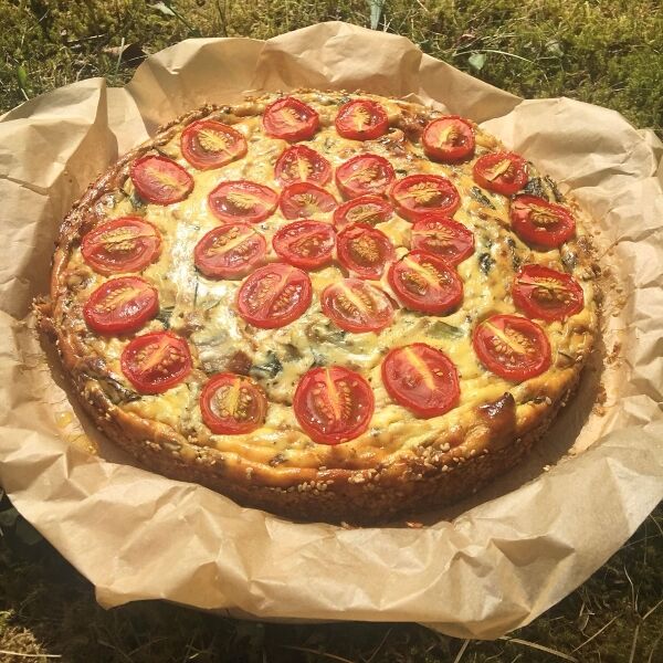 Mangold-Ricotta-Torte ohne Boden