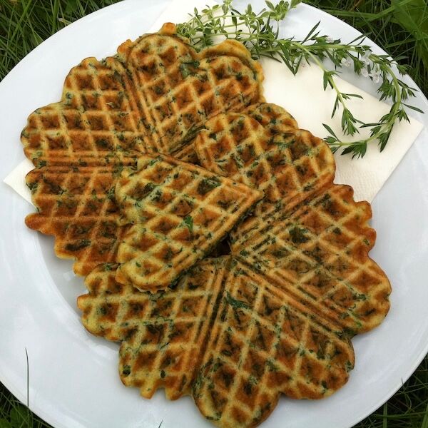 Spinatwaffeln