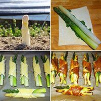 Spargel im Schlafrock