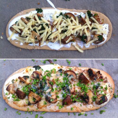 Champignons-Pizzazungen
